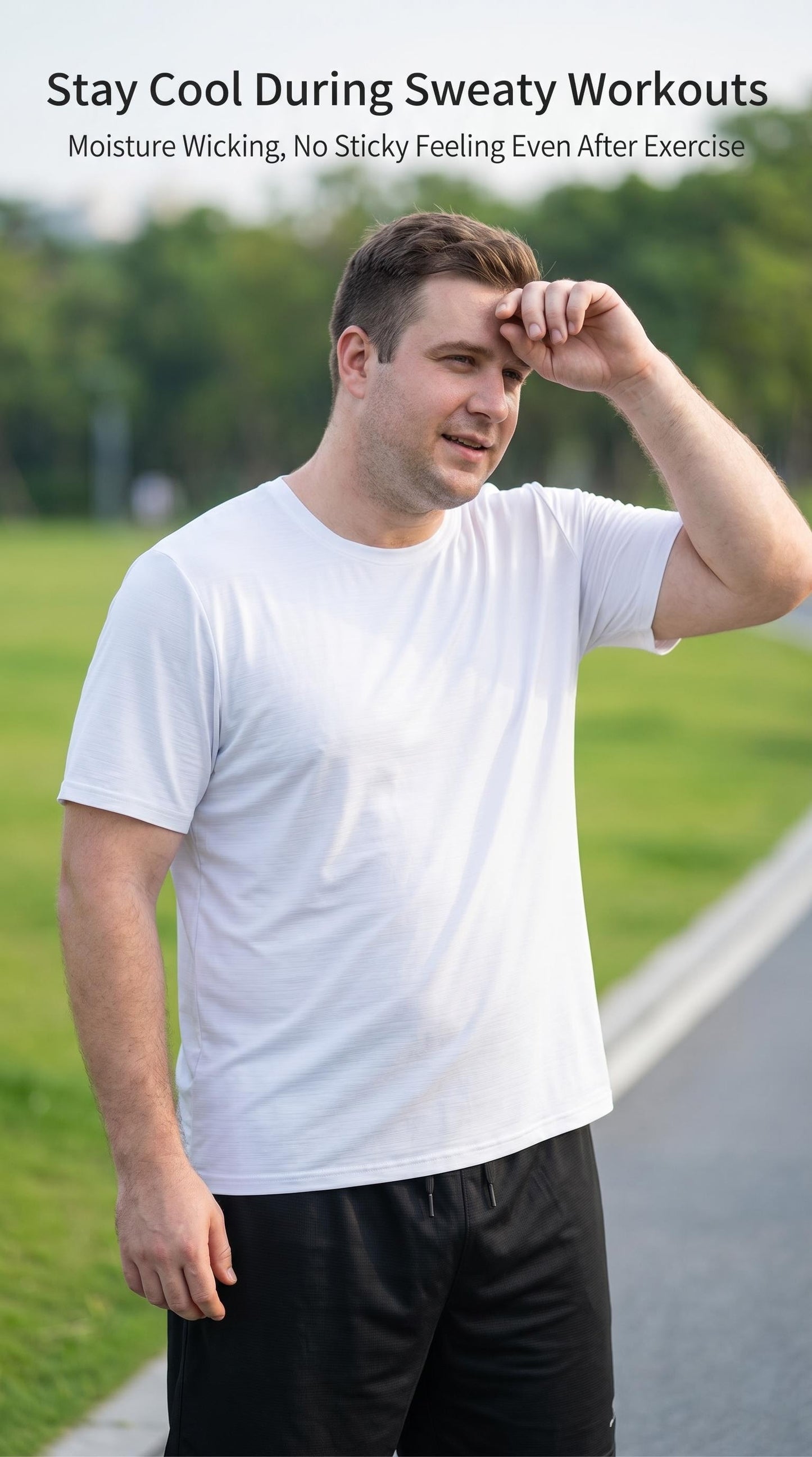 Men's Ice Silk Quick-Dry T-Shirt| Breathable Cooling Nylon Spandex Tee