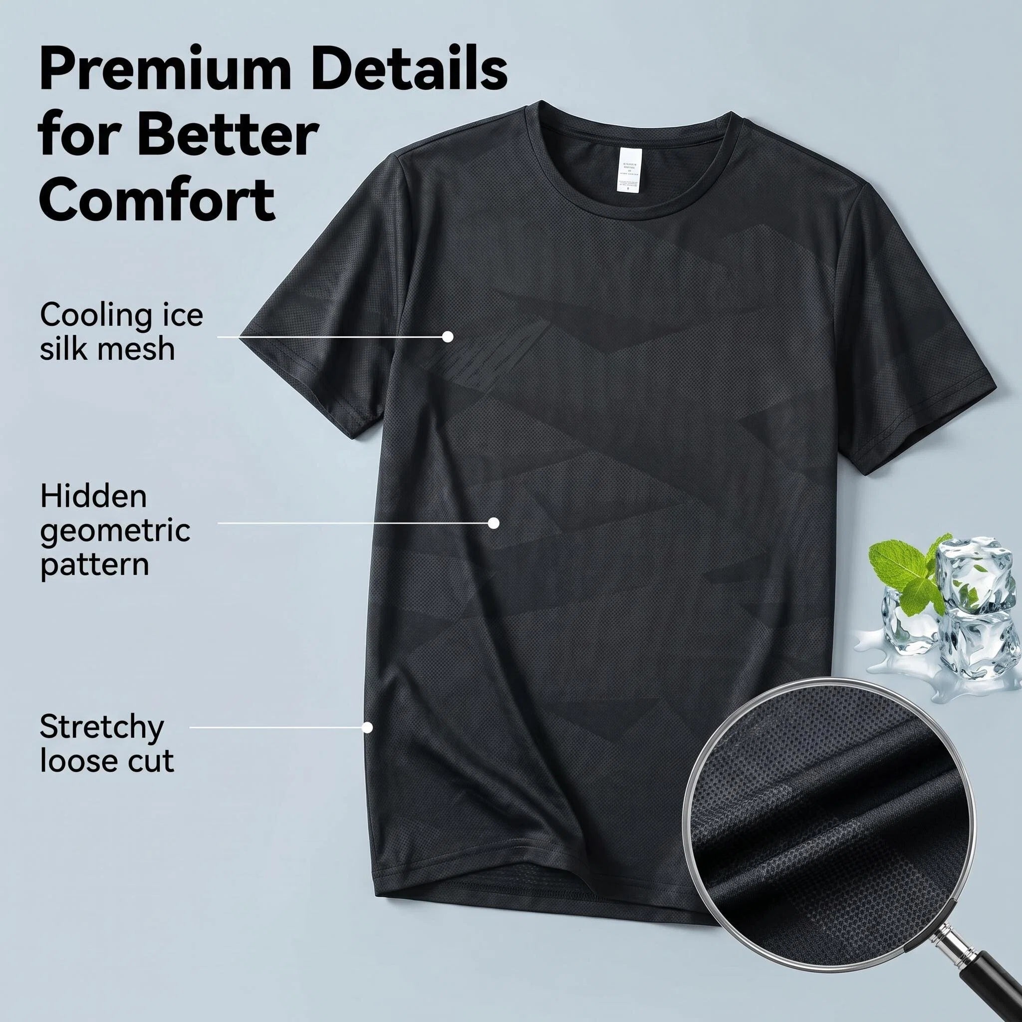 Ice Silk Quick Dry Oversized T-Shirt - product image 4