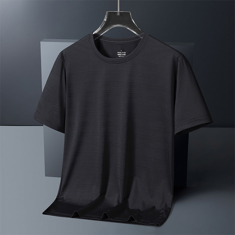 Men's Ice Silk Quick-Dry T-Shirt| Breathable Cooling Nylon Spandex Tee