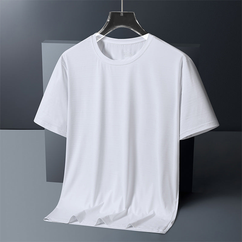 Men's Ice Silk Quick-Dry T-Shirt| Breathable Cooling Nylon Spandex Tee