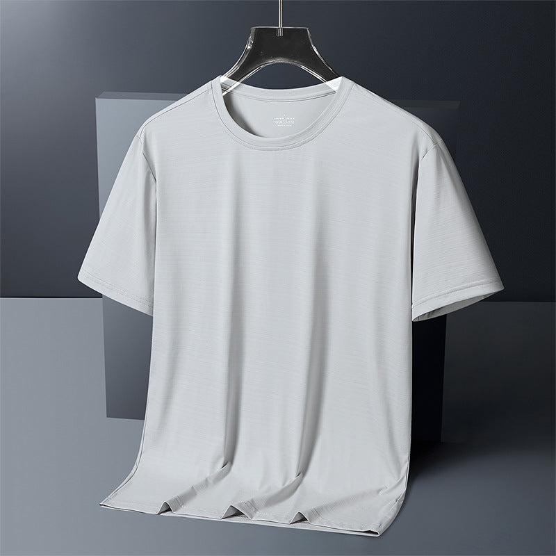 Men's Ice Silk Quick-Dry T-Shirt| Breathable Cooling Nylon Spandex Tee