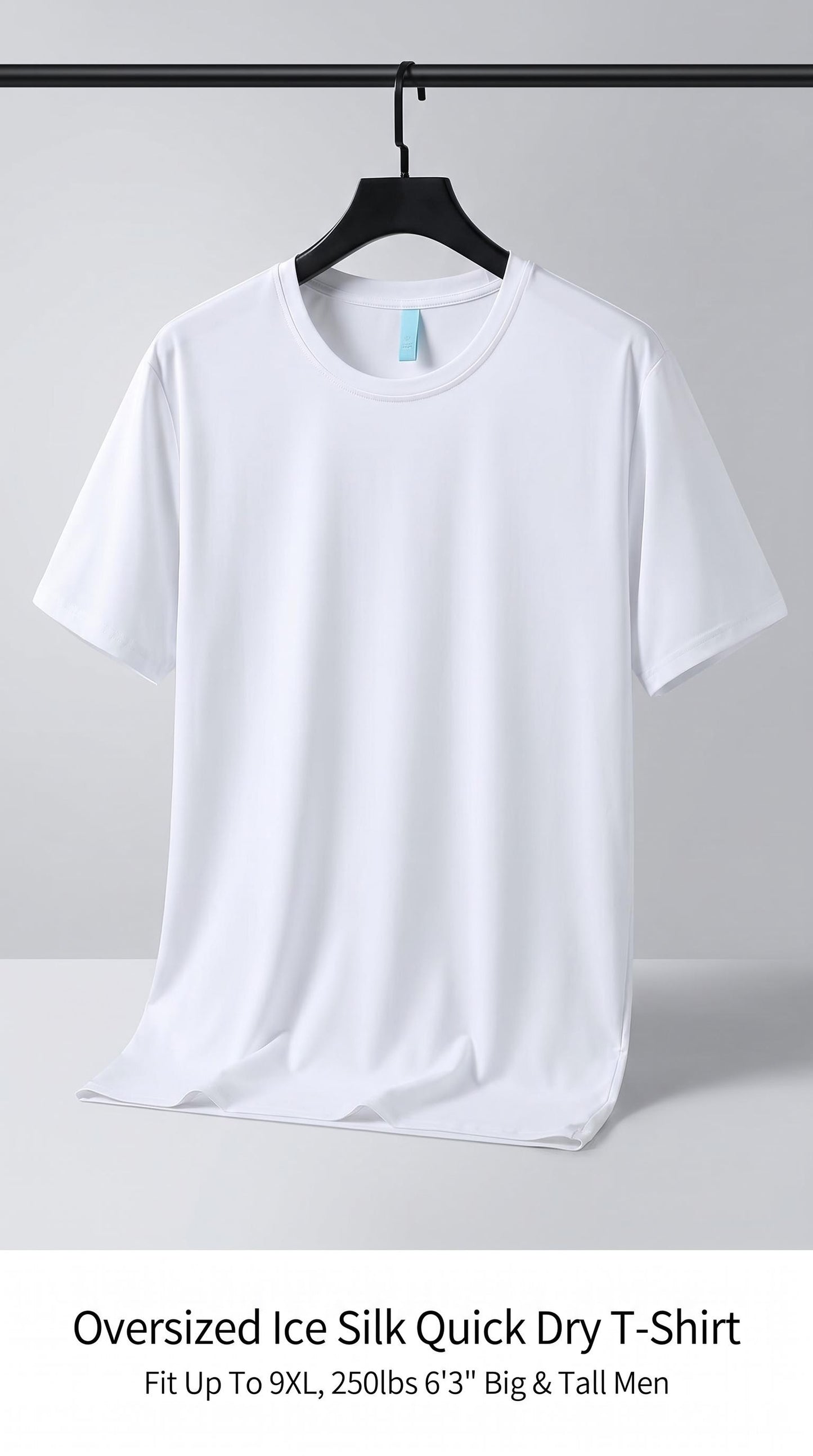 Men's Ice Silk Quick-Dry T-Shirt| Breathable Cooling Nylon Spandex Tee