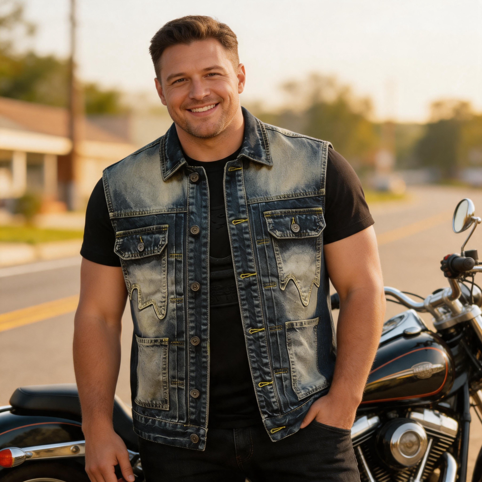Oversized Vintage Denim Vest - product image 3