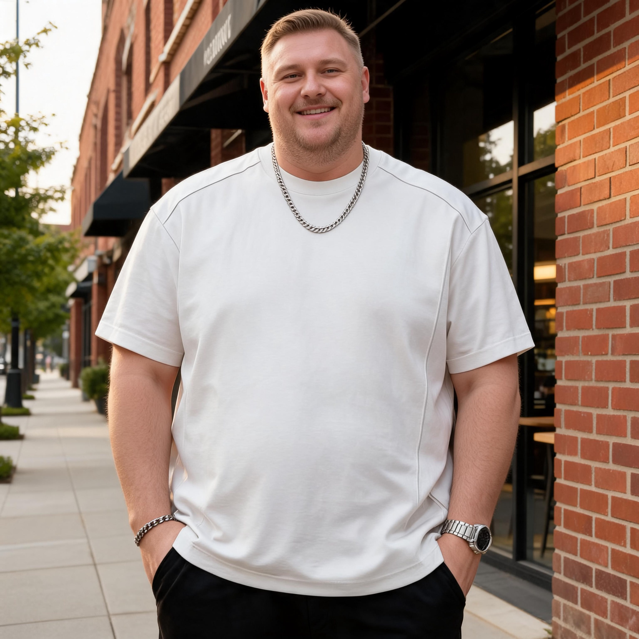 Oversized Heavy Cotton Basic T-Shirt - product image 2