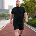 FORGEMEN Oversized Breathable Quick Dry Sports Shorts for Big & Tall Men