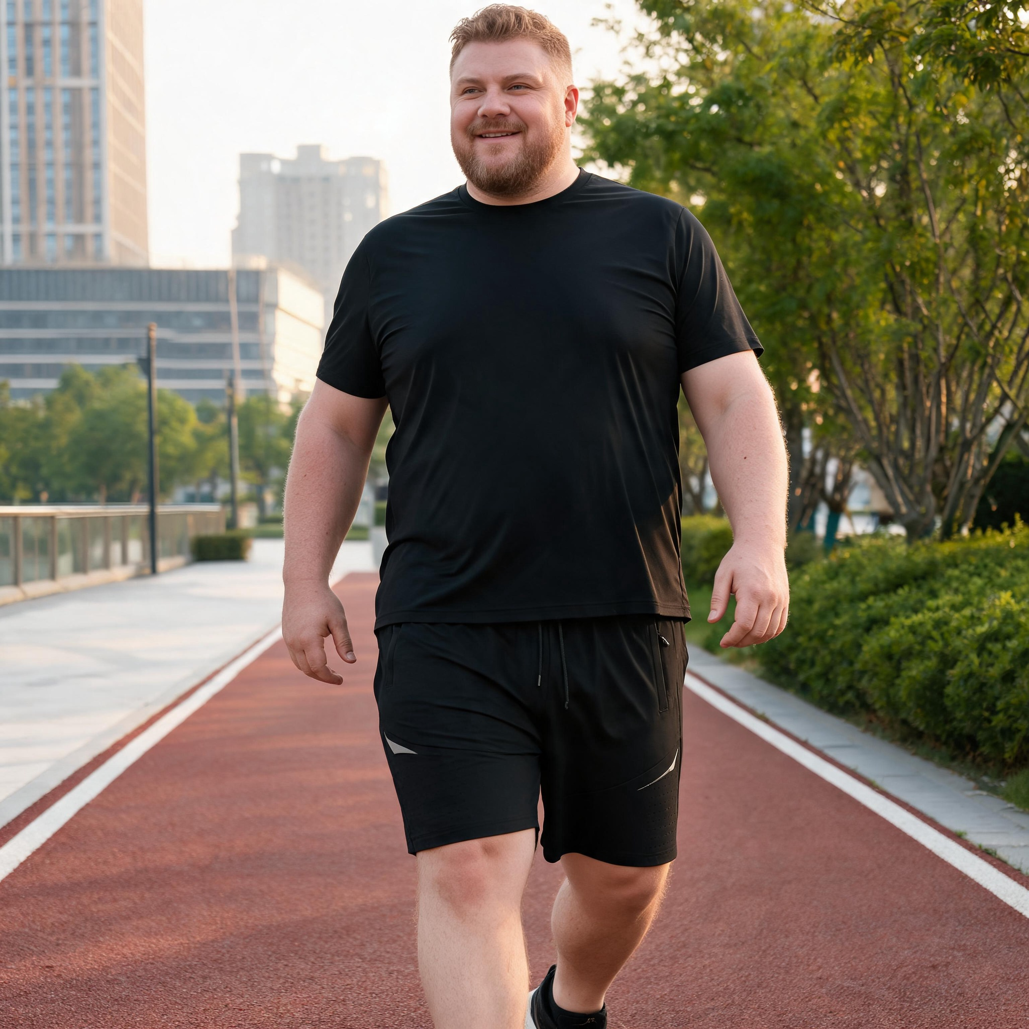 FORGEMEN Oversized Breathable Quick Dry Sports Shorts for Big & Tall Men