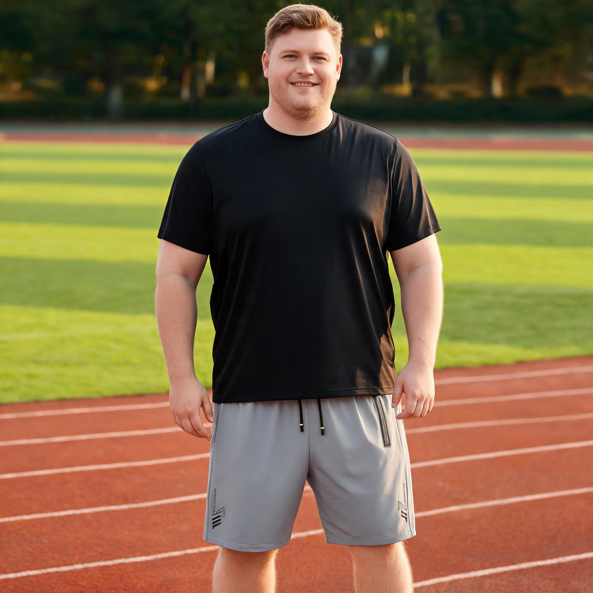 FORGEMEN Oversized Quick Dry Sports Shorts for Big & Tall Men