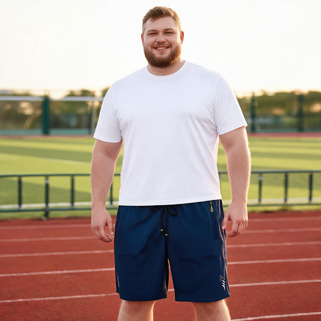 FORGEMEN Oversized Quick Dry Sports Shorts for Big & Tall Men