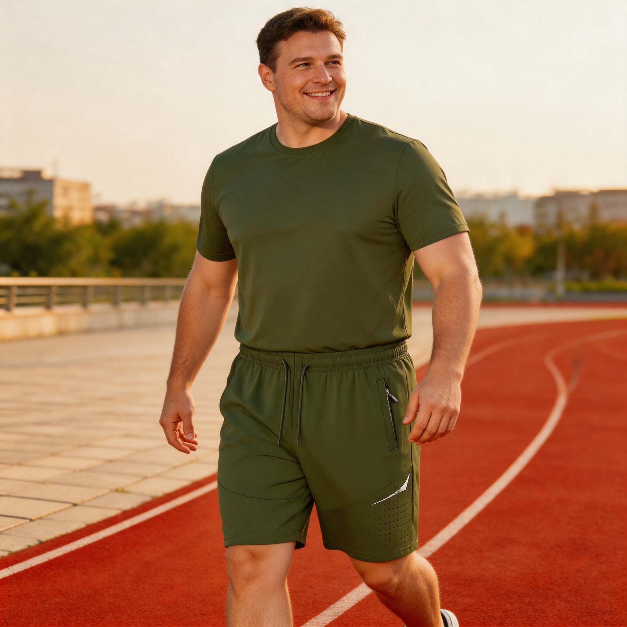 FORGEMEN Oversized Breathable Quick Dry Sports Shorts for Big & Tall Men